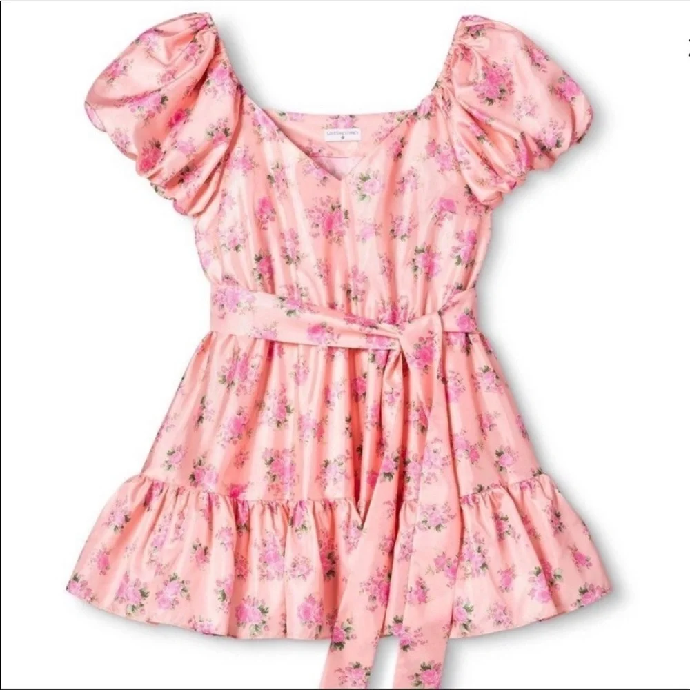 love shack fancy x target Cecile pink ruffle dress size 12 - Picture 3 of 14